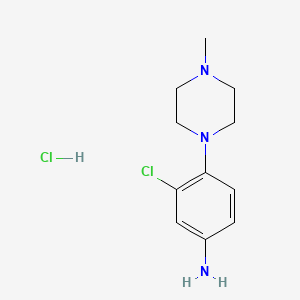 Chemical structure of 3-Chloro-4-(4-methylpiperazin-1-yl)aniline hydrochloride