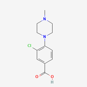 Chemical structure of 3-Chloro-4-(4-methyl-1-piperazinyl)benzoic Acid