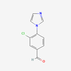 Chemical structure of 3-Chloro-4-(1-imidazolyl)benzaldehyde