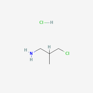 Chemical structure of 3-Chloro-2-Methylpropan-1-Amine Hydrochloride