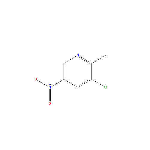 Chemical structure of 3-Chloro-2-methyl-5-nitropyridine