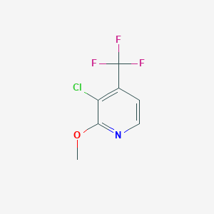 Chemical structure of 3-Chloro-2-methoxy-4-(trifluoromethyl)pyridine