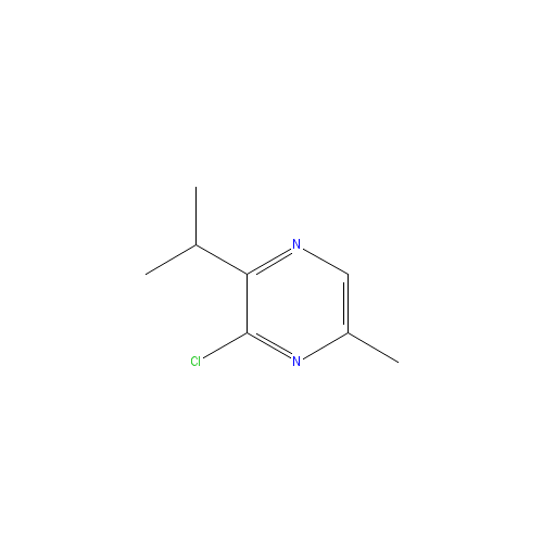 Chemical structure of 3-chloro-2-isopropyl-5-methylpyrazine