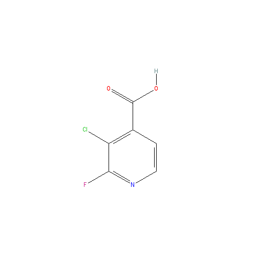 Chemical structure of 3-Chloro-2-fluoroisonicotinic acid
