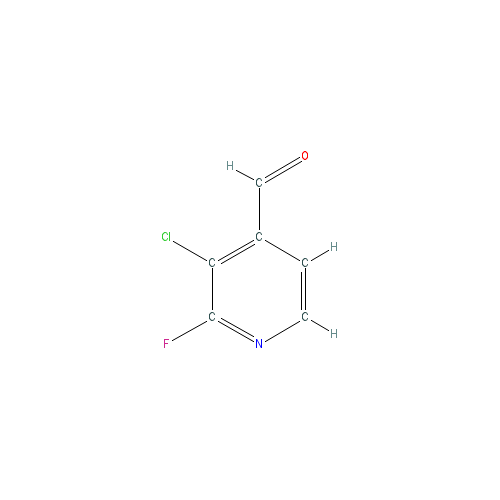 Chemical structure of 3-Chloro-2-fluoroisonicotinaldehyde