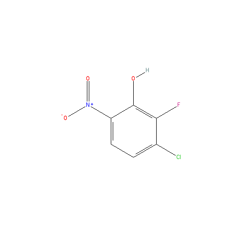 Chemical structure of 3-chloro-2-fluoro-6-nitrophenol