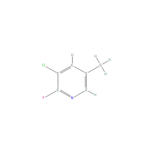Chemical structure of 3-Chloro-2-fluoro-5-methylpyridine