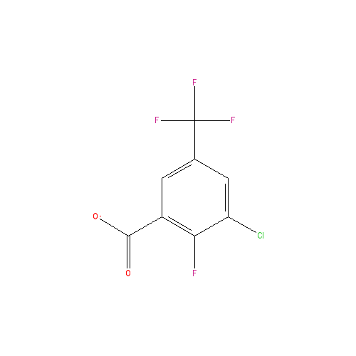 Chemical structure of 3-Chloro-2-fluoro-5-(trifluoromethyl)benzoic acid