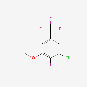 Chemical structure of 3-Chloro-2-Fluoro-5-(Trifluoromethyl)Anisole