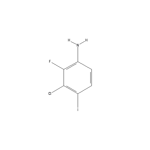 Chemical structure of 3-Chloro-2-fluoro-4-iodoaniline