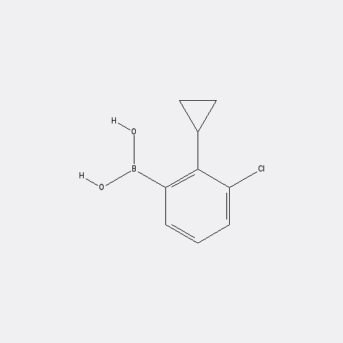 Chemical structure of 3-Chloro-2-cyclopropylphenylboronic acid