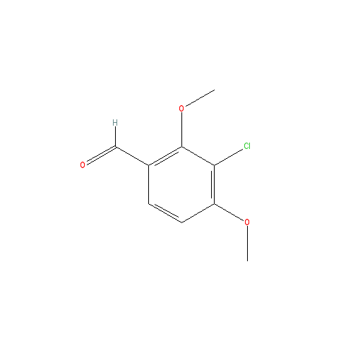 Chemical structure of 3-Chloro-2,4-dimethoxybenzaldehyde