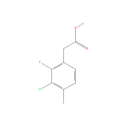 Chemical structure of 3-Chloro-2,4-Difluorophenylacetic Acid