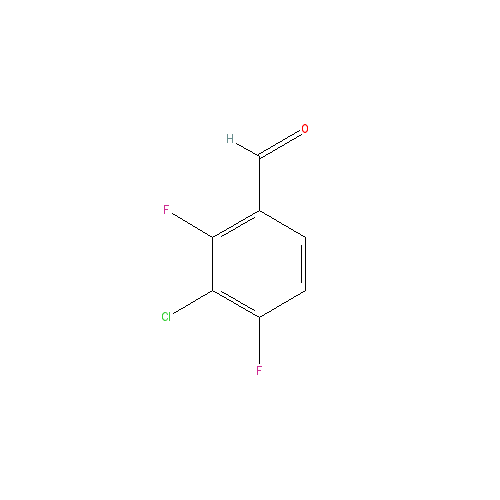 Chemical structure of 3-Chloro-2,4-difluorobenzaldehyde