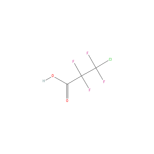 Chemical structure of 3-Chloro-2,2,3,3-tetrafluoropropionic Acid