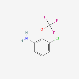 Chemical structure of 3-Chloro-2-(trifluoromethoxy)aniline