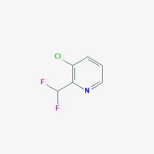 Chemical structure of 3-Chloro-2-(difluoromethyl)pyridine