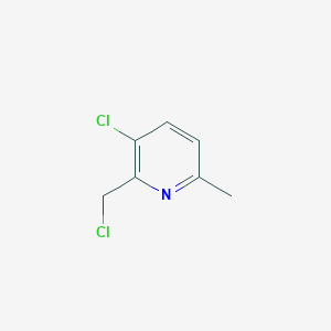 Chemical structure of 3-Chloro-2-(chloromethyl)-6-methylpyridine