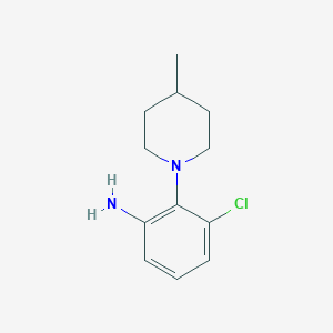 Chemical structure of 3-Chloro-2-(4-methylpiperidin-1-yl)aniline