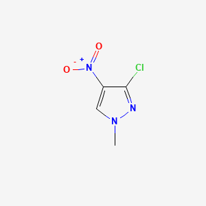 Chemical structure of 3-Chloro-1-methyl-4-nitro-1H-pyrazole