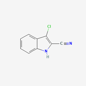 Chemical structure of 3-Chloro-1H-indole-2-carbonitrile