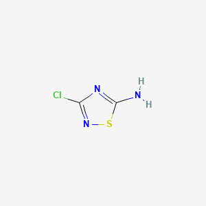 Chemical structure of 3-Chloro-1,2,4-thiadiazol-5-amine