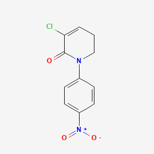 Chemical structure of 3-Chloro-1-(4-nitrophenyl)-5,6-dihydropyridin-2(1H)-one
