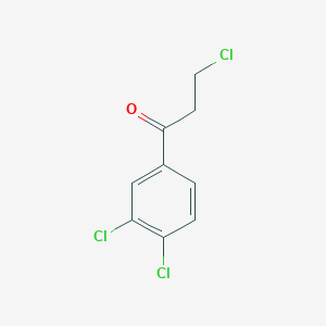 Chemical structure of 3-Chloro-1-(3,4-dichlorophenyl)propan-1-one