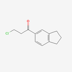 Chemical structure of 5-(3-Chloropropionyl)indan
