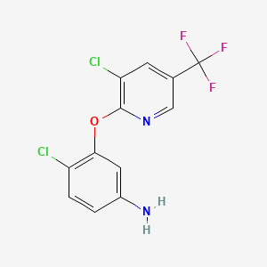 Chemical structure of 3-Chlor-2-(2-Chlor-5-Amino-Phenoxy)-5-(Trifluoromethyl)-Pyridine