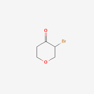 Chemical structure of 3-Bromooxan-4-one