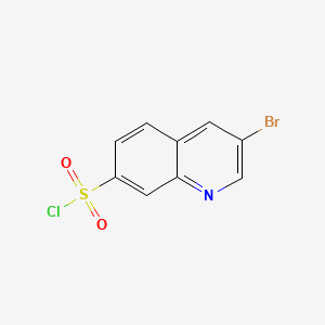 Chemical structure of 3-Bromoquinoline-7-sulfonyl chloride