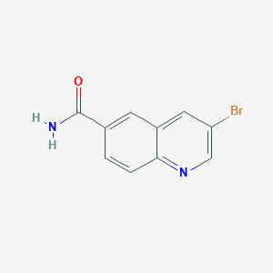 Chemical structure of 3-Bromoquinoline-6-carboxamide