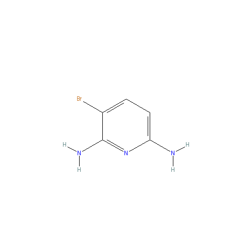 Chemical structure of 3-bromopyridine-2,6-diamine