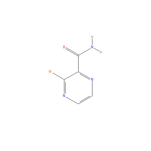 Chemical structure of 3-Bromopyrazine-2-carboxamide
