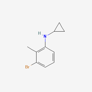 Chemical structure of 3-Bromo-N-cyclopropyl-2-methylaniline