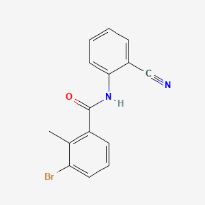 Chemical structure of 3-Bromo-N-(2-cyanophenyl)-2-methylbenzamide