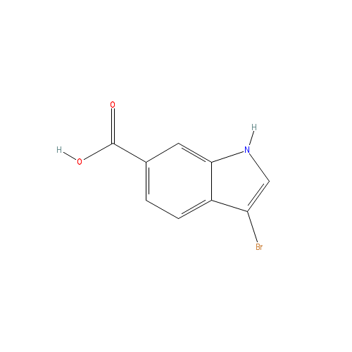 Chemical structure of 3-Bromoindole-6-carboxylic Acid