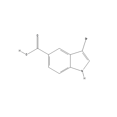 Chemical structure of 3-Bromoindole-5-carboxylic Acid