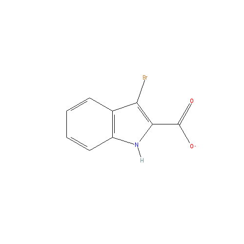 Chemical structure of 3-Bromoindole-2-carboxylic Acid