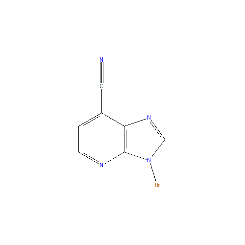 Chemical structure of 3-Bromoimidazo[1,2-a]pyridine-7-carbonitrile