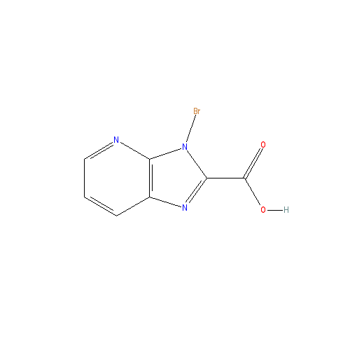 Chemical structure of 3-Bromoimidazo[1,2-a]pyridine-2-carboxylic acid