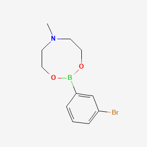 Chemical structure of 2-(3-Bromophenyl)-6-methyl-1,3,6,2-dioxazaborocane
