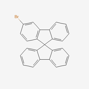 Chemical structure of 3-Bromo-9,9'-spirobi(fluorene)