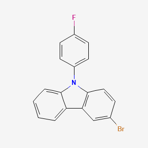 Chemical structure of 3-Bromo-9-(4-fluorophenyl)-9H-carbazole