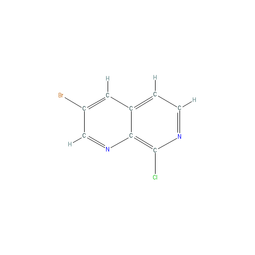 Chemical structure of 3-Bromo-8-chloro-1,7-naphthyridine