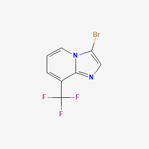 Chemical structure of 3-Bromo-8-(trifluoromethyl)imidazo[1,2-a]pyridine