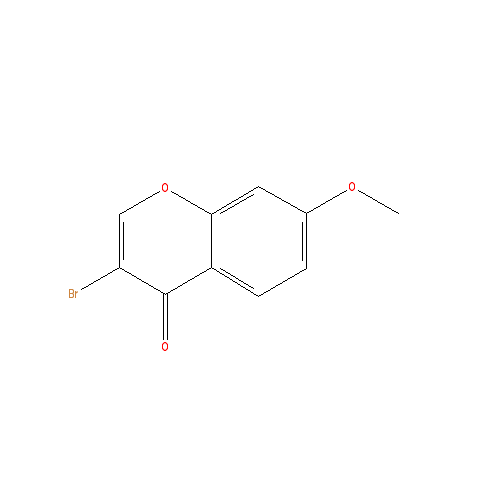 Chemical structure of 3-Bromo-7-methoxy-4H-chromen-4-one