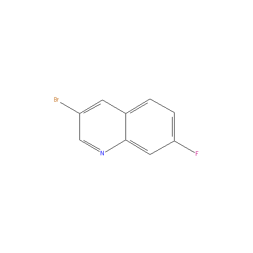 Chemical structure of 3-Bromo-7-fluoroquinoline