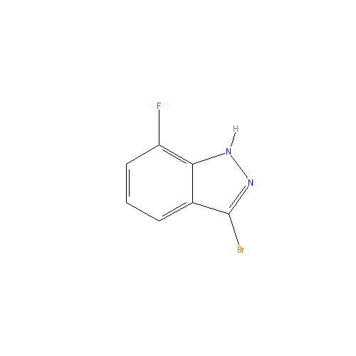 Chemical structure of 3-Bromo-7-fluoro-1H-indazole